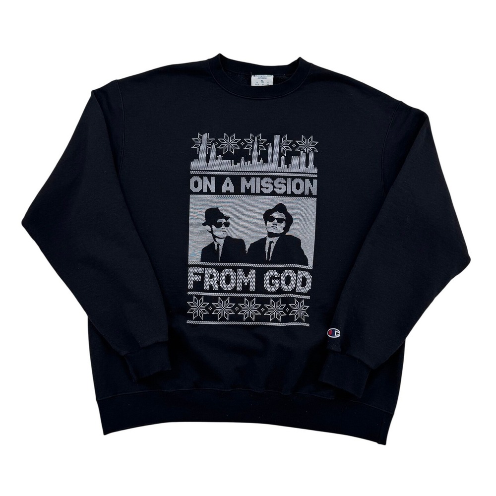 Champion Blues Brothers Sweatshirt Men XL Holiday Barstool On A Mission From God